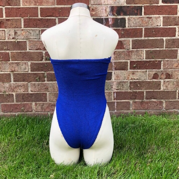 Vintage Hunza G Royal Blue One Piece Swimsuit - Picture 2 of 3